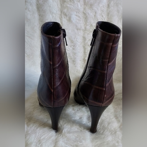 Mia Spiga size 7 brown croc leather texture - Picture 4 of 5